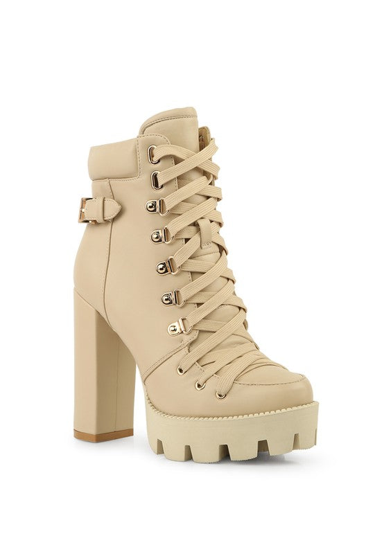 Willow Combat Boot BEIGE 10 by Rag Company | Fleurcouture