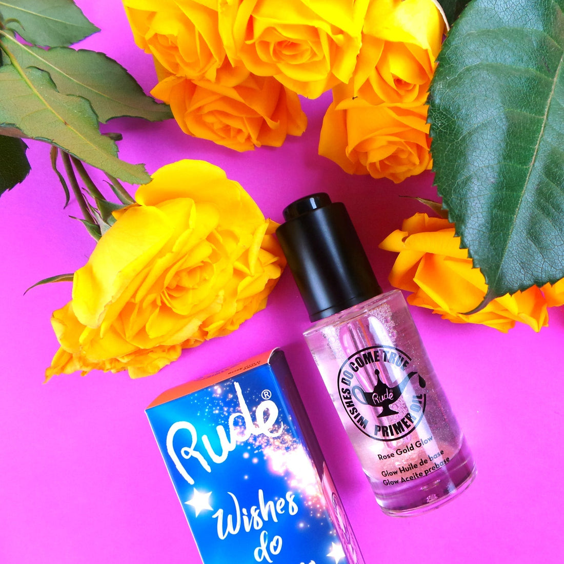 Wishes Do Come True Glow Primer Oil - Rose Gold Face Primer by Rude Cosmetics | Fleurcouture