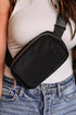 Women Black Waterproof Zipped Crossbody Chest Bag Black ONE SIZE by YNIQUE | Fleurcouture