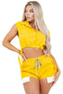 WOMEN FASHION 2PCS SET YELLOW S by By Claude | Fleurcouture