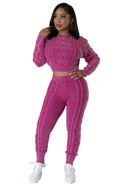 WOMEN FASHION 2PCS SWEATER PANTS SET by By Claude | Fleurcouture