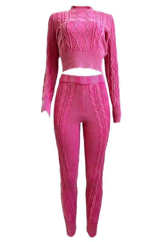 WOMEN FASHION 2PCS SWEATER PANTS SET by By Claude | Fleurcouture