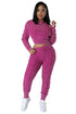 WOMEN FASHION 2PCS SWEATER PANTS SET FUCHSIA S by By Claude | Fleurcouture