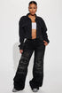 WOMEN FASHION DENIM JACKET BLACK S by By Claude | Fleurcouture