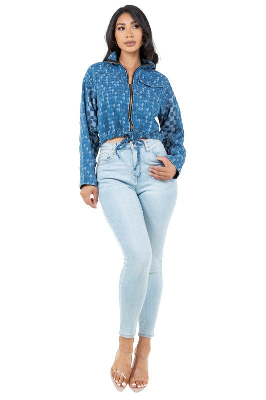 WOMEN FASHION DENIM JACKET BLUE by By Claude | Fleurcouture