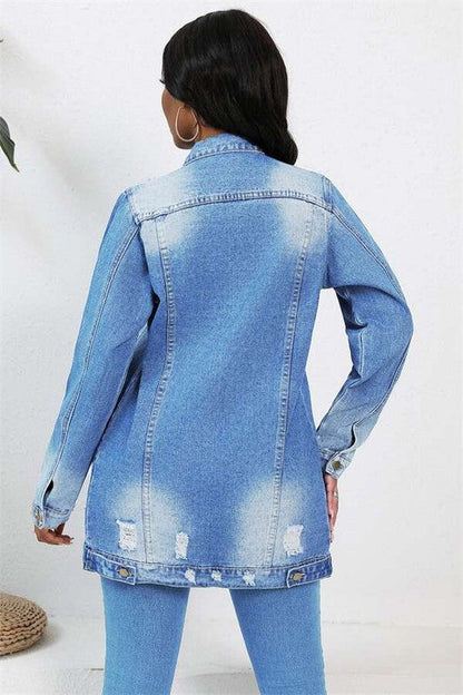 WOMEN FASHION DENIM JACKET BLUE by By Claude | Fleurcouture