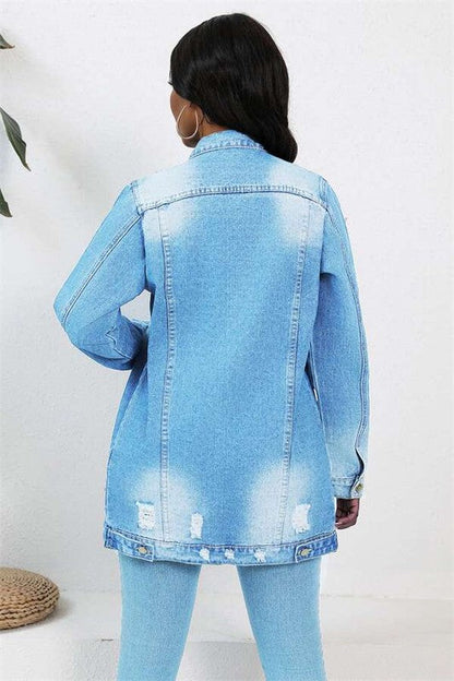 WOMEN FASHION DENIM JACKET BLUE by By Claude | Fleurcouture