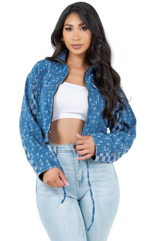 WOMEN FASHION DENIM JACKET BLUE S by By Claude | Fleurcouture