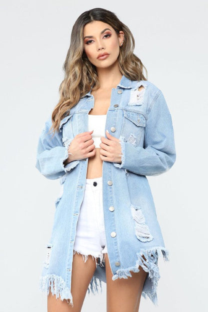 WOMEN FASHION DENIM JACKET LIGHT DENIM by By Claude | Fleurcouture