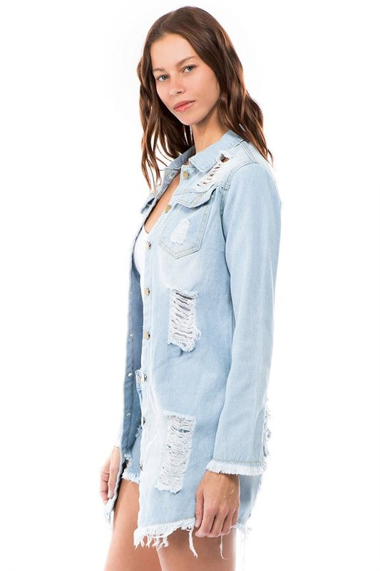 WOMEN FASHION DENIM JACKET LIGHT DENIM by By Claude | Fleurcouture