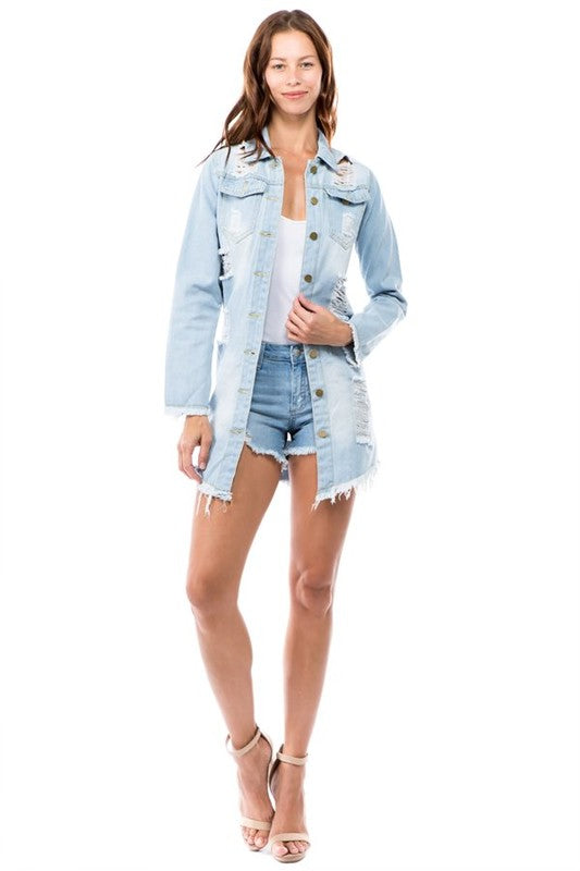 WOMEN FASHION DENIM JACKET LIGHT DENIM by By Claude | Fleurcouture