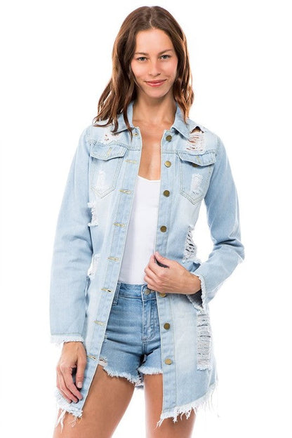 WOMEN FASHION DENIM JACKET LIGHT DENIM by By Claude | Fleurcouture