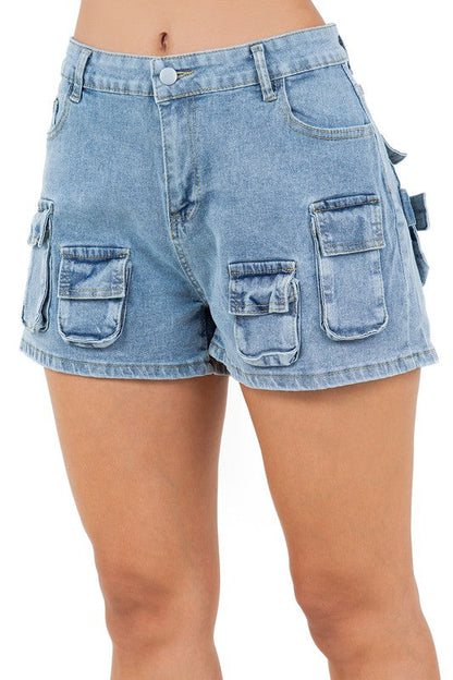 WOMEN FASHION DENIM SHORT BLUE by By Claude | Fleurcouture