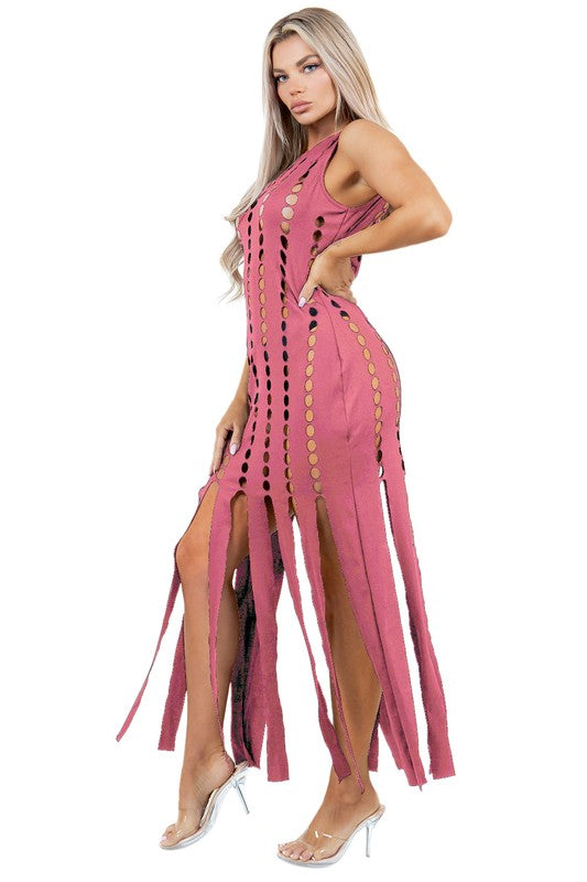 WOMEN FASHION LONG MAXI DRESSES PINK by By Claude | Fleurcouture