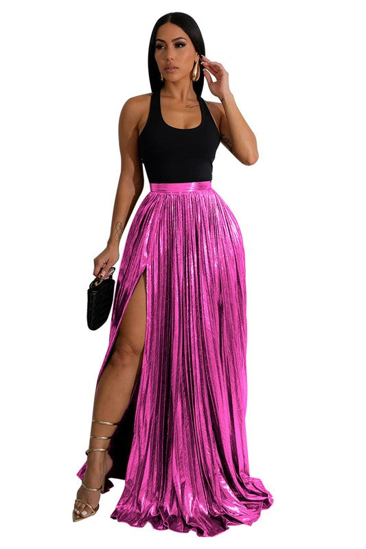 WOMEN FASHION LONG MAXI SKIRTS FUCHSIA S by By Claude | Fleurcouture