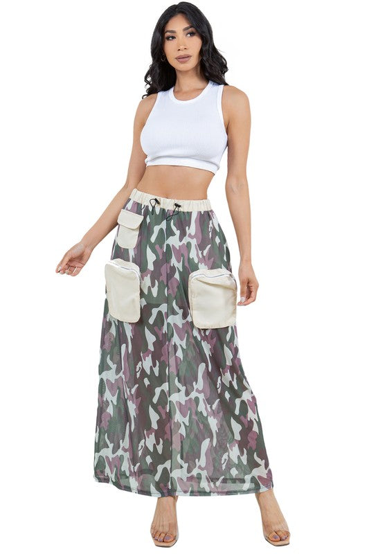 WOMEN FASHION LONG MAXI SKIRTS GREEN by By Claude | Fleurcouture