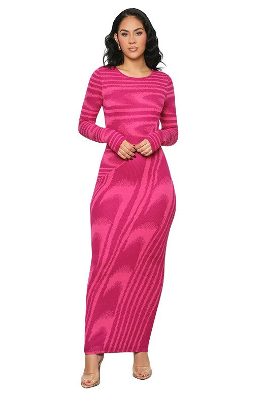 WOMEN FASHION PARTY MAXI DRESS FUCHSIA S by By Claude | Fleurcouture