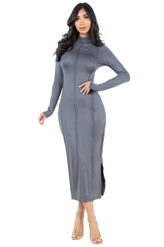 WOMEN FASHION PARTY MAXI DRESS GREY by By Claude | Fleurcouture