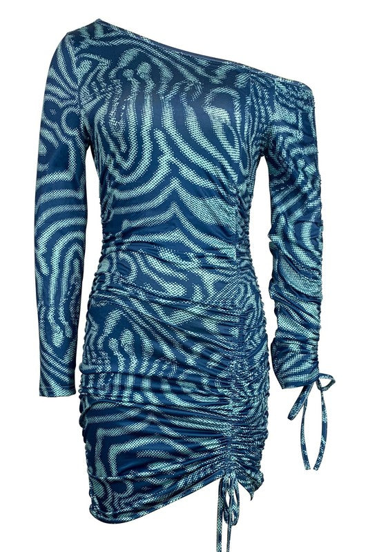 WOMEN FASHION PARTY MINI DRESS BLUE by By Claude | Fleurcouture