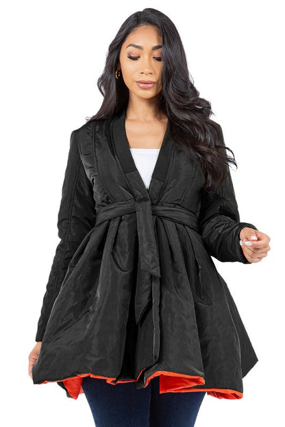 WOMEN FASHION PUFFER JACKET DRESS OUTERWEAR by By Claude | Fleurcouture