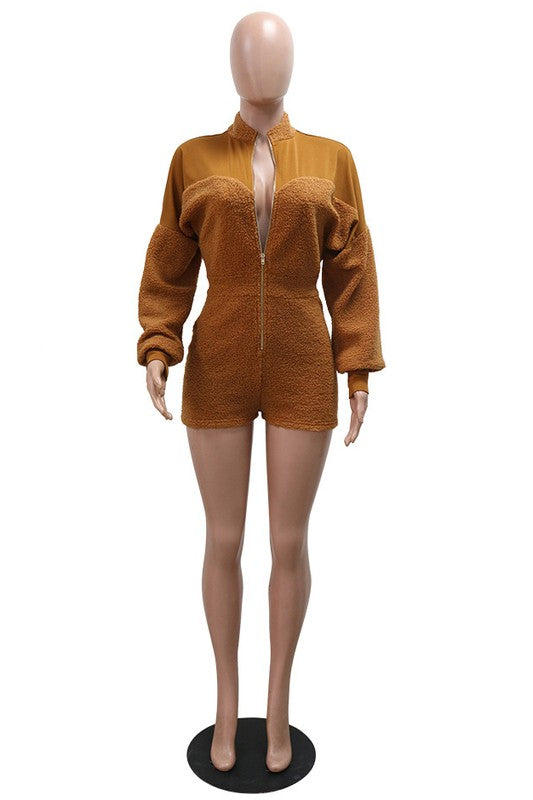 WOMEN FASHION ROMPER BROWN by By Claude | Fleurcouture