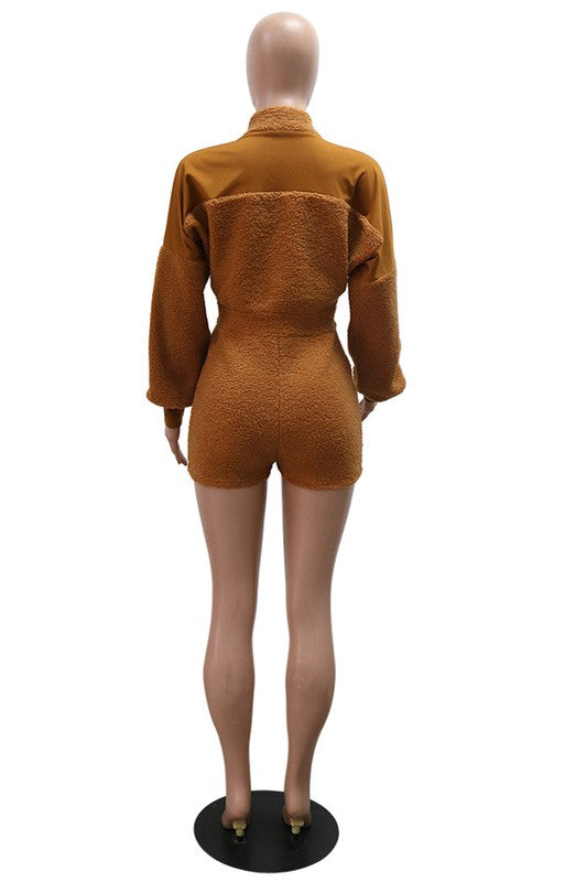 WOMEN FASHION ROMPER BROWN by By Claude | Fleurcouture