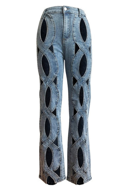 WOMEN FASHION STYLE DENIM PANTS by By Claude | Fleurcouture