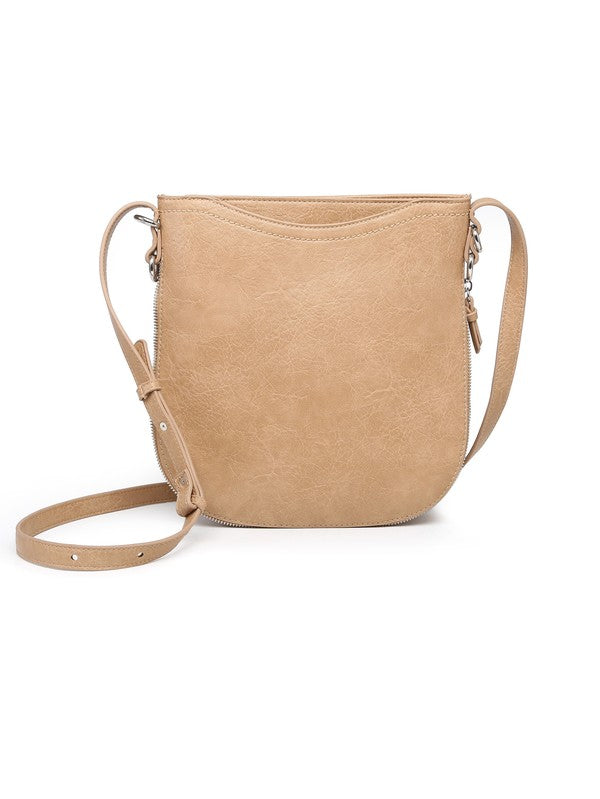 Women small crossbody bag Beige S2 by Sifides | Fleurcouture