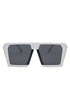 Women Square Oversize Fashion Sunglasses White OneSize Accessories by Cramilo Eyewear | Fleurcouture