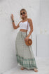 Womens Print Maxi Skirt GREEN S by Annva USA | Fleurcouture