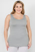 Womens Seamless Tank Top - PLUS SIZE Grey Plus by Yelete | Fleurcouture