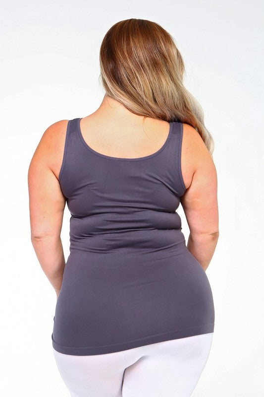 Womens Seamless Tank Top - PLUS SIZE Plus by Yelete | Fleurcouture