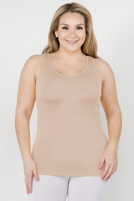 Womens Seamless Tank Top - PLUS SIZE Plus by Yelete | Fleurcouture