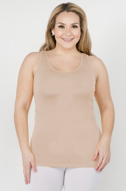 Womens Seamless Tank Top - PLUS SIZE Plus by Yelete | Fleurcouture