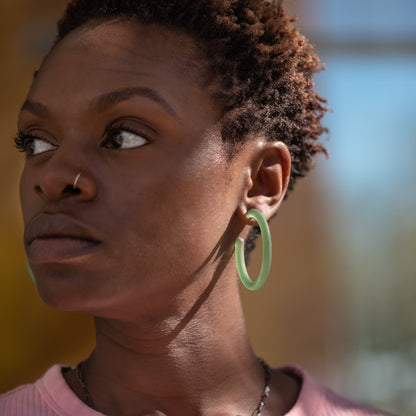 XL Jelly Hoop Earrings - 2 inch Jelly Hoops XL by Leetie Lovendale | Fleurcouture