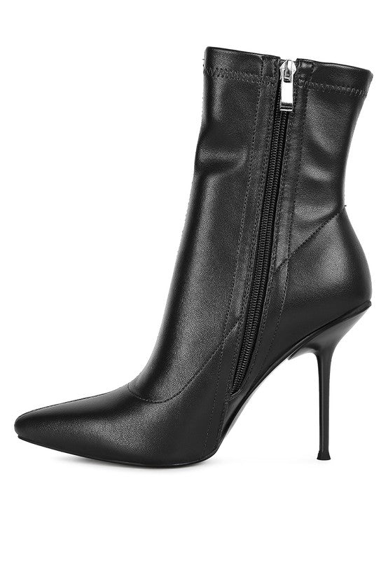 Yolo High Pointed Heeled Ankle Boot by Rag Company | Fleurcouture