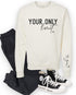 Your Only Limit Is You CrewNeck Sweatshirt Cream 2X by Ocean and 7th | Fleurcouture