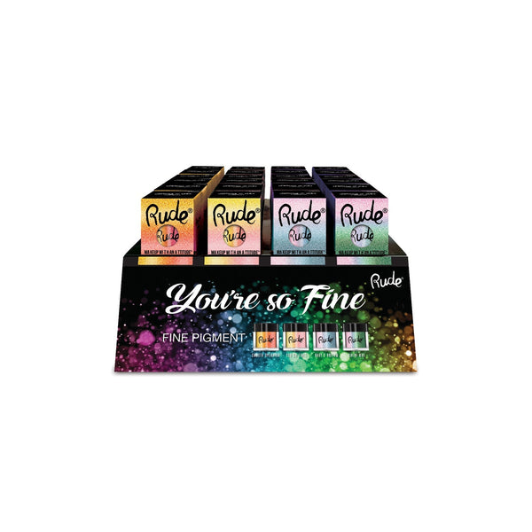 You're So Fine Fine Pigment Display Set, 32pcs Wholesale Set by Rude Cosmetics | Fleurcouture