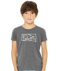 Youth South Dakota Line Font Outline Graphic Tee DEEP HEATHER S by Ocean and 7th | Fleurcouture