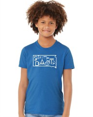 Youth South Dakota Line Font Outline Graphic Tee Heather Columbia Blue S by Ocean and 7th | Fleurcouture