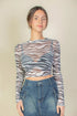 Zebra Print Sexy Sheer Mesh Top by Fleurcouture | Fleurcouture
