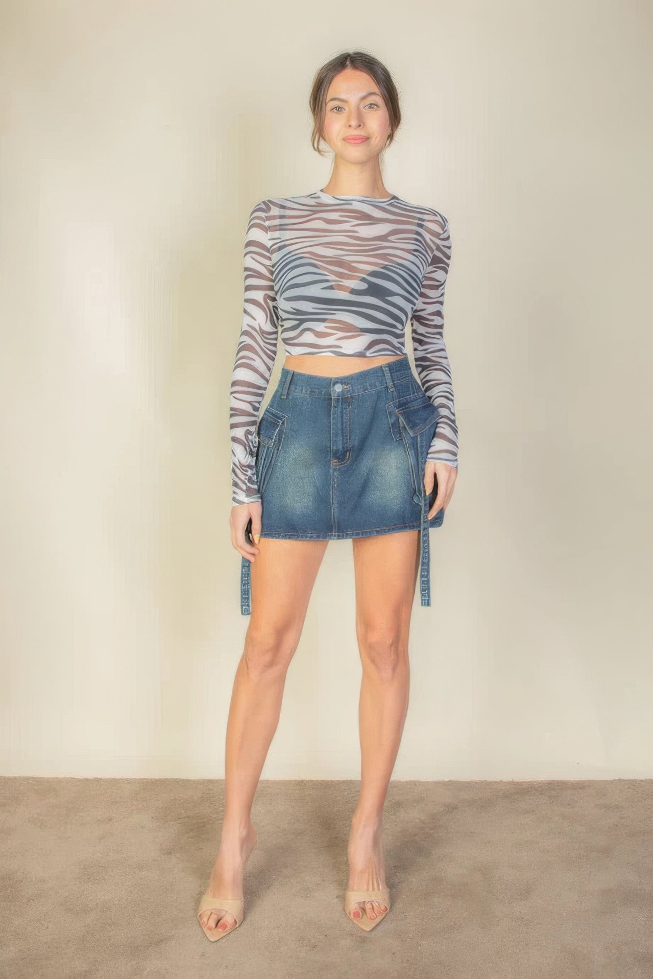 Zebra Print Sexy Sheer Mesh Top by Fleurcouture | Fleurcouture