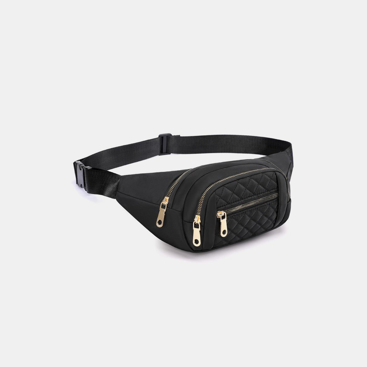 Zenana Quilted Multi Pocket Waist Belt Bag One Size Accessories by Trendsi | Fleurcouture