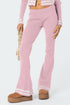 Zip Up Long Sleeve Top and Pants Set Blush Pink S Women&