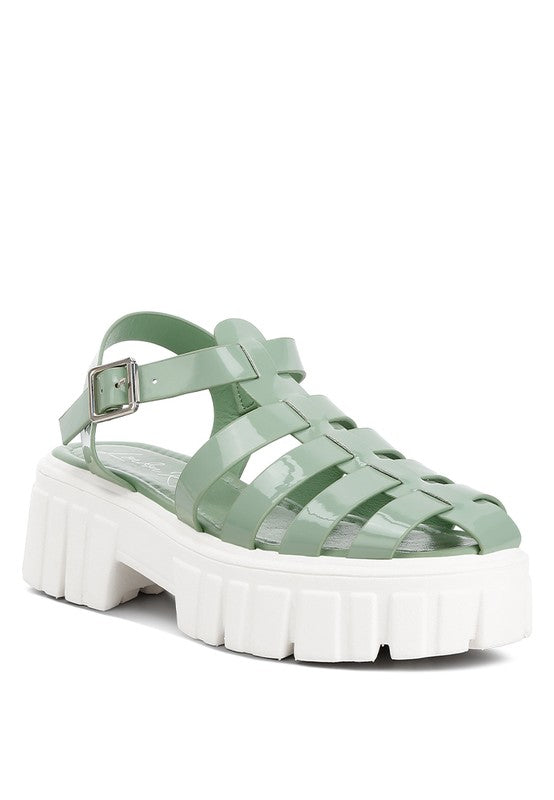 Zurie Chunky Gladiator Sandals Sage US-5 / UK-3 / EU-36 by Rag Company | Fleurcouture